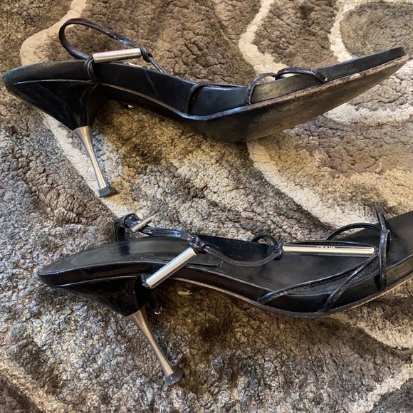 Prada women’s sandal black leather size Eur 39.5 - Picture 3 of 7